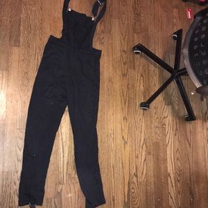 black overalls